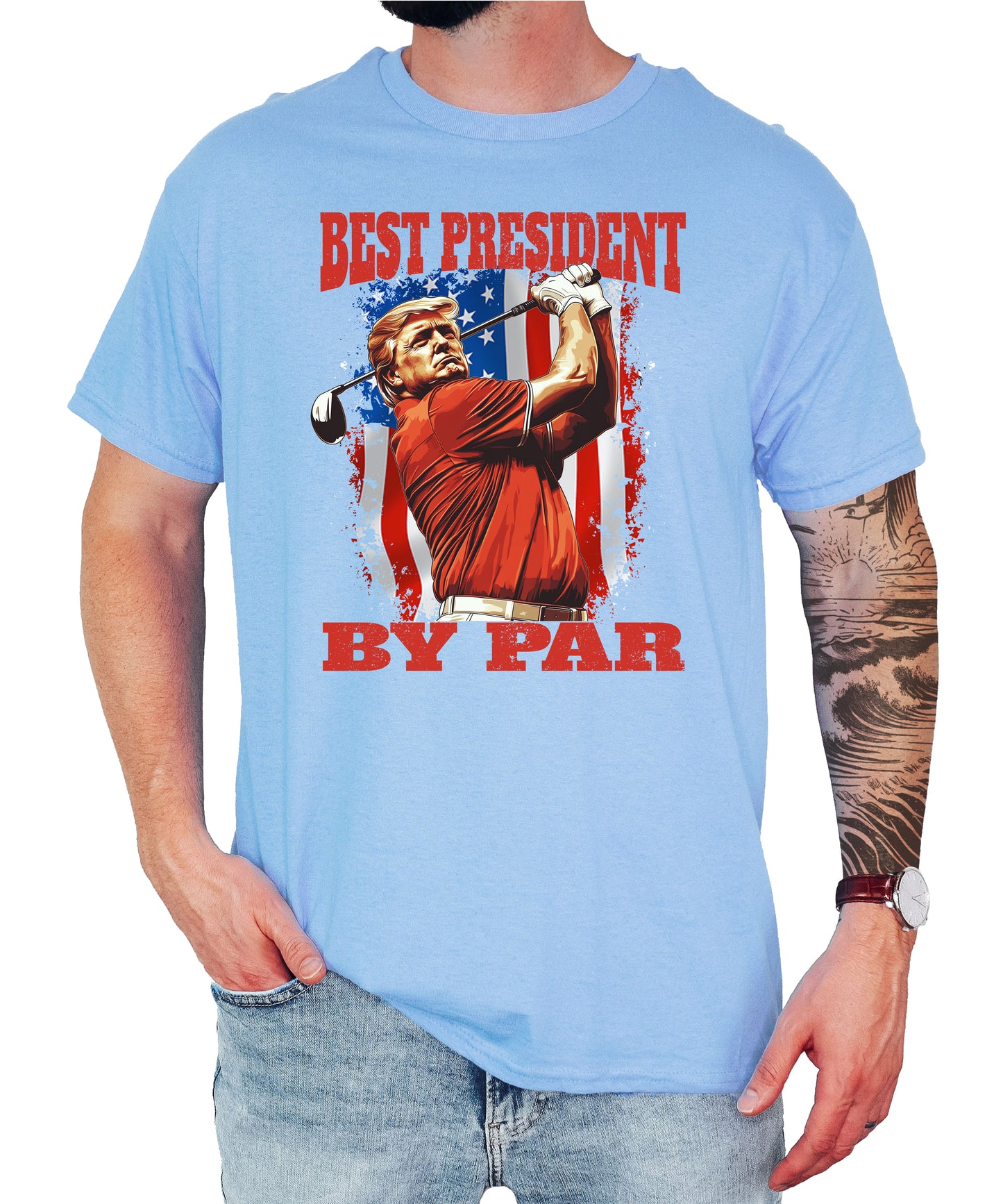 Trump Golf ‘Best Presidents by Par’ Shirt – Funny Patriotic Golf Apparel Unisex Classic Tee