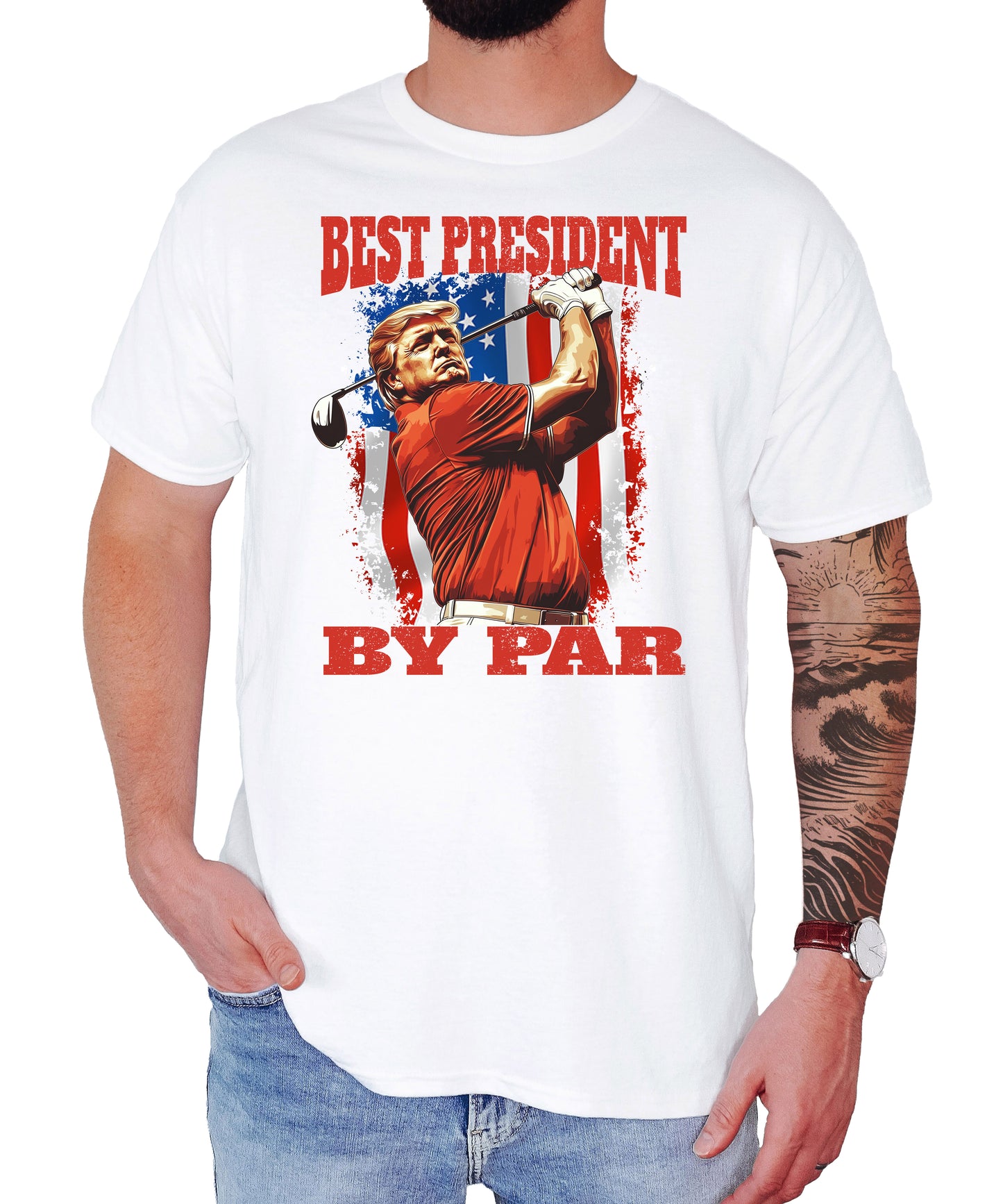 Trump Golf ‘Best Presidents by Par’ Shirt – Funny Patriotic Golf Apparel Unisex Classic Tee