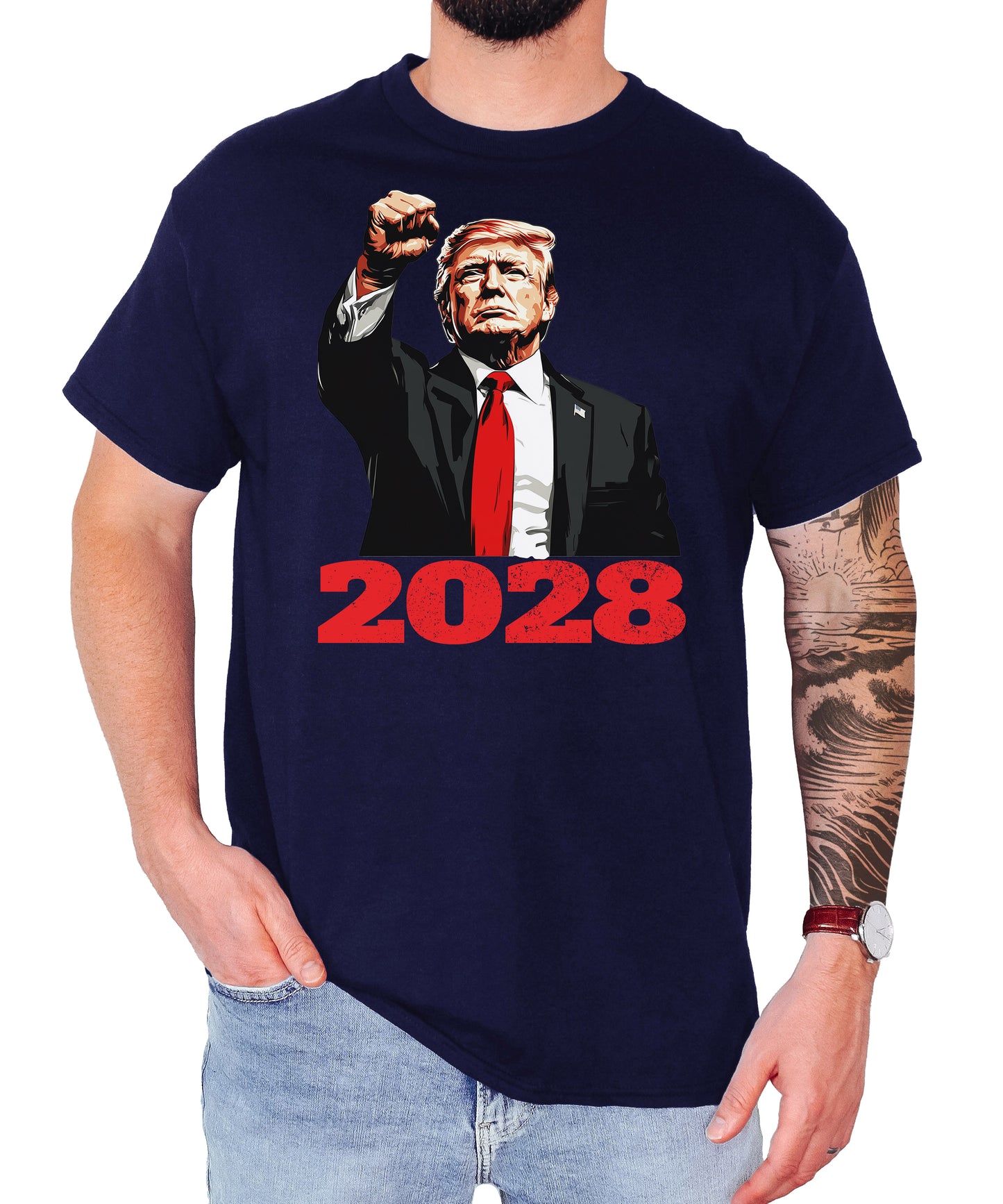 President Donald Trump 2028 T-Shirt, 2028 Trump Unisex Classic Tee