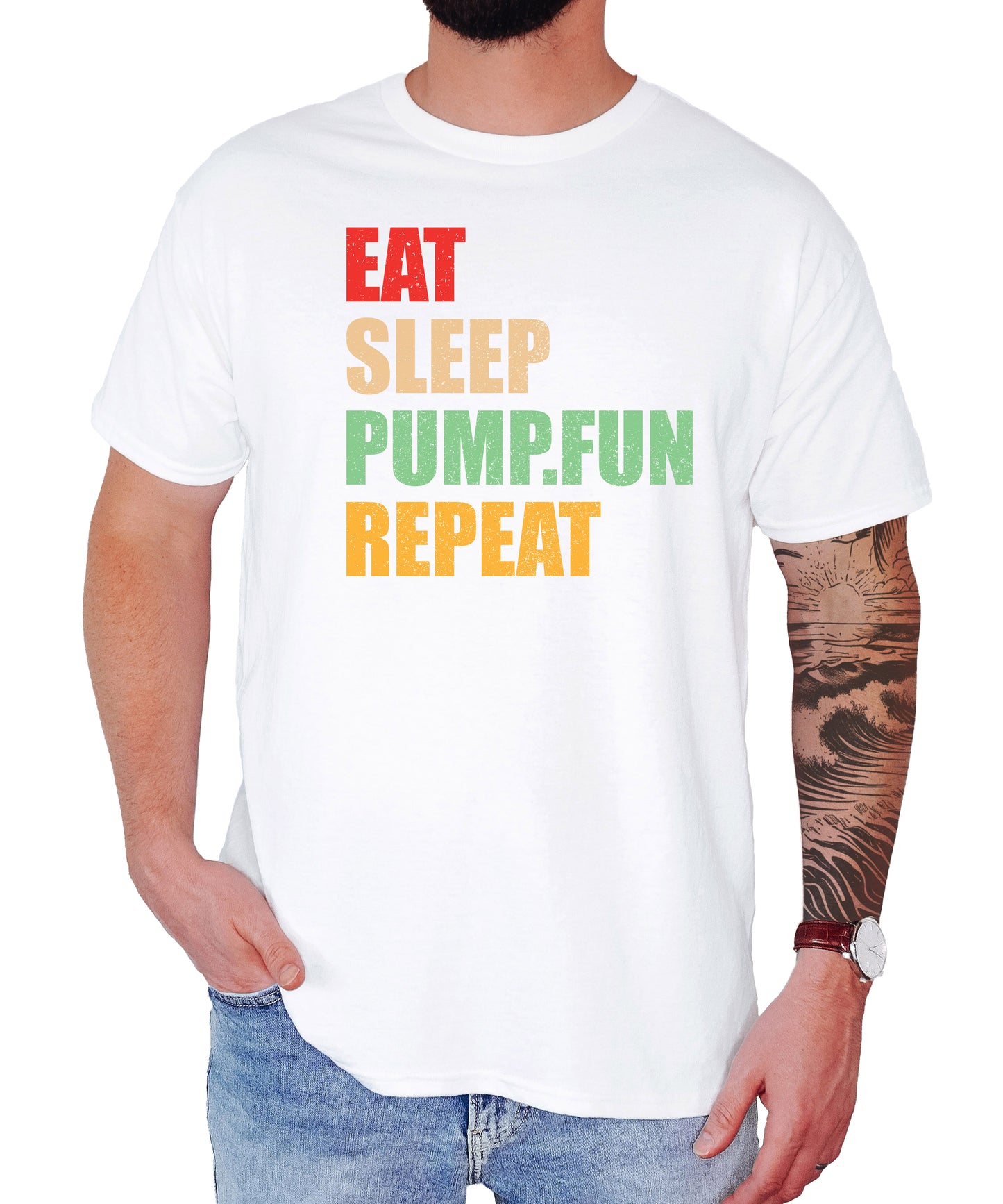 Funny Eat Sleep Pump.fun Repeat Unisex Classic Shirt